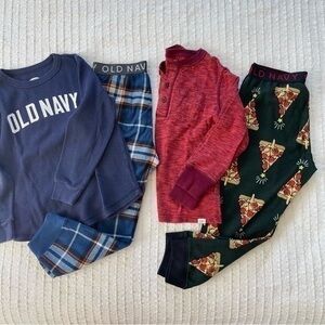 Bundle of two pjs sets by Old Navy and Gap in novelty print and size S (6-7)
